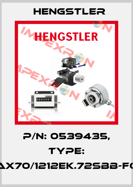 p/n: 0539435, Type: AX70/1212EK.72SBB-F0 Hengstler