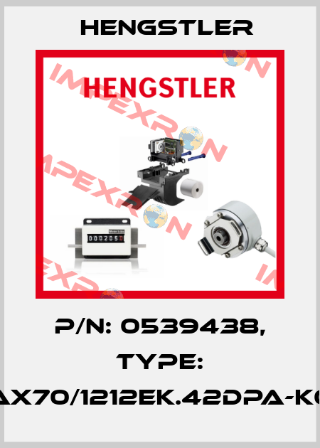 p/n: 0539438, Type: AX70/1212EK.42DPA-K0 Hengstler