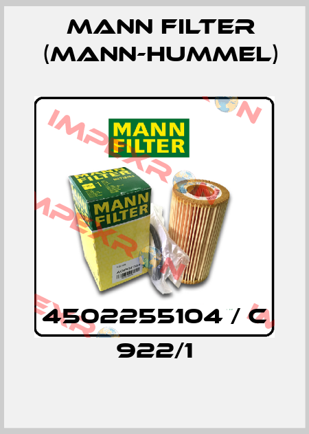 4502255104 / C 922/1 Mann Filter (Mann-Hummel)