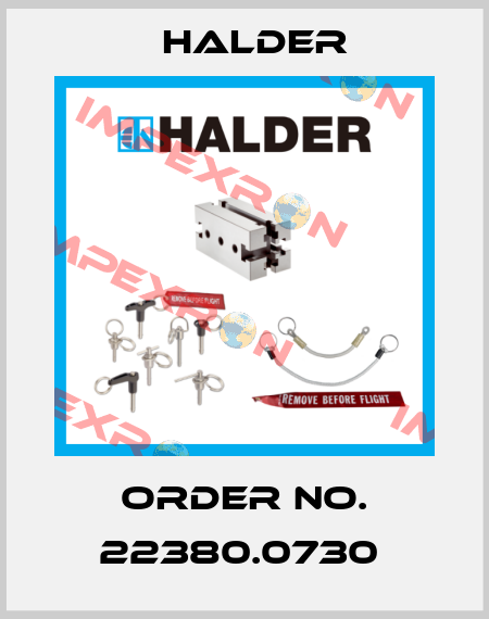 Order No. 22380.0730  Halder