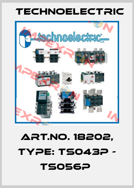 Art.No. 18202, Type: TS043P - TS056P  Technoelectric