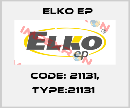 Code: 21131, Type:21131  Elko EP