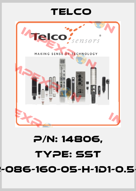p/n: 14806, Type: SST 02-086-160-05-H-1D1-0.5-J5 Telco