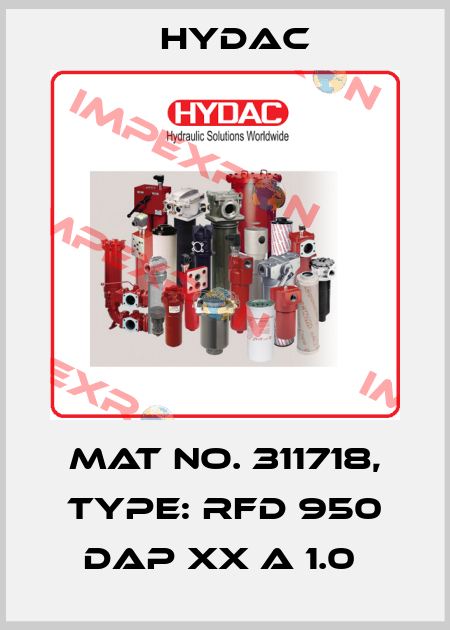 Mat No. 311718, Type: RFD 950 DAP XX A 1.0  Hydac