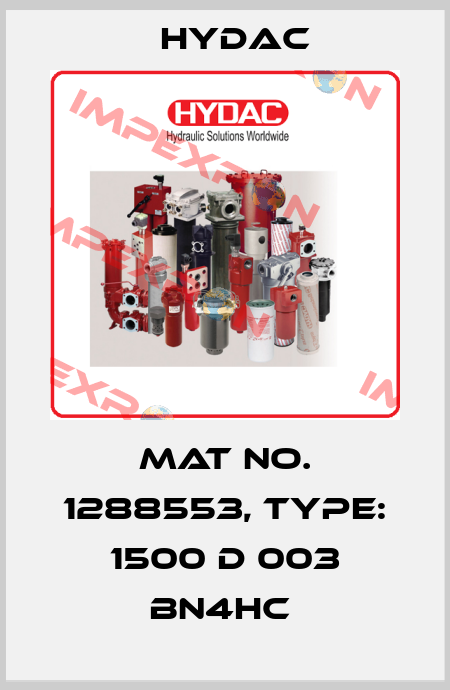 Mat No. 1288553, Type: 1500 D 003 BN4HC  Hydac