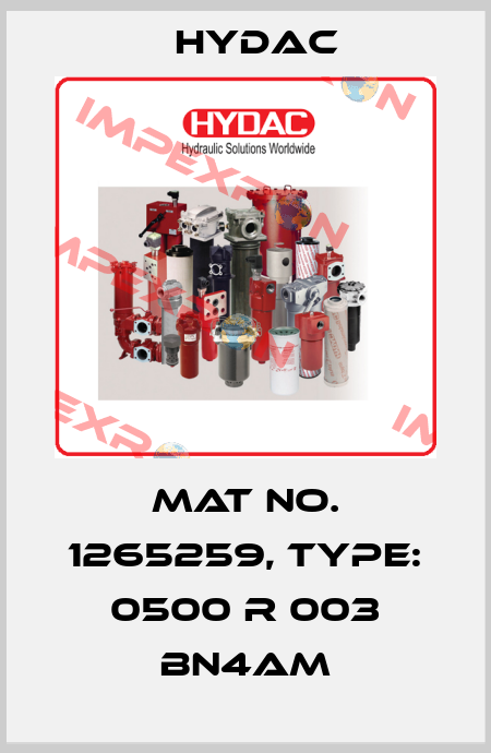 Mat No. 1265259, Type: 0500 R 003 BN4AM Hydac