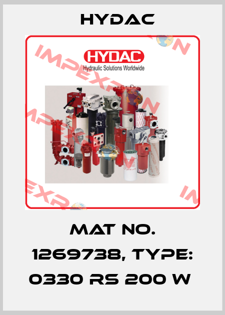 Mat No. 1269738, Type: 0330 RS 200 W  Hydac