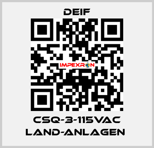 CSQ-3-115VAC Land-Anlagen  Deif