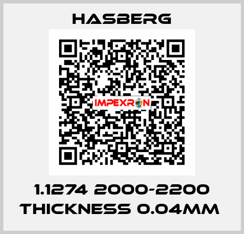 1.1274 2000-2200 thickness 0.04mm  Hasberg