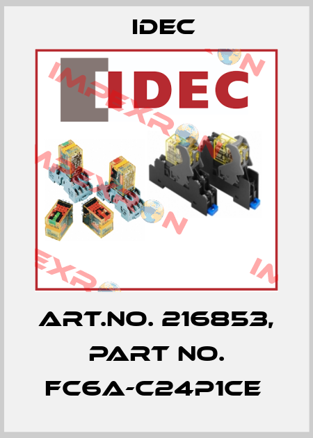 Art.No. 216853, Part No. FC6A-C24P1CE  Idec