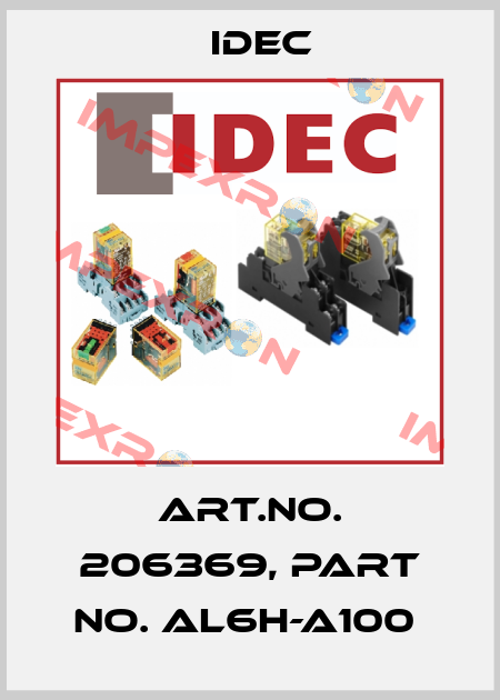 Art.No. 206369, Part No. AL6H-A100  Idec