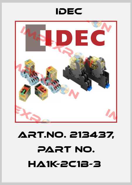 Art.No. 213437, Part No. HA1K-2C1B-3  Idec