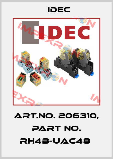 Art.No. 206310, Part No. RH4B-UAC48  Idec