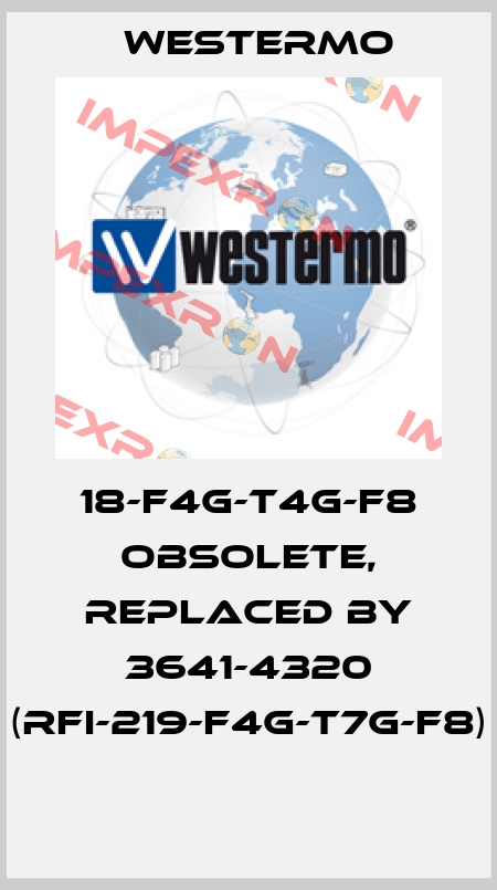 18-F4G-T4G-F8 obsolete, replaced by 3641-4320 (RFI-219-F4G-T7G-F8)  Westermo
