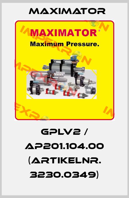 GPLV2 / AP201.104.00 (Artikelnr. 3230.0349) Maximator