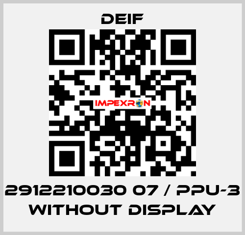 2912210030 07 / PPU-3 without display Deif