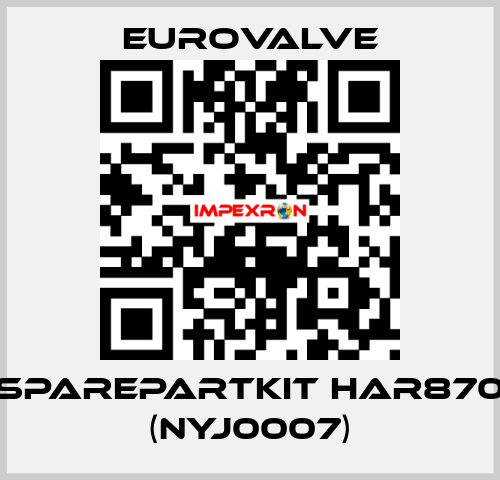 Sparepartkit HAR870 (NYJ0007) Eurovalve