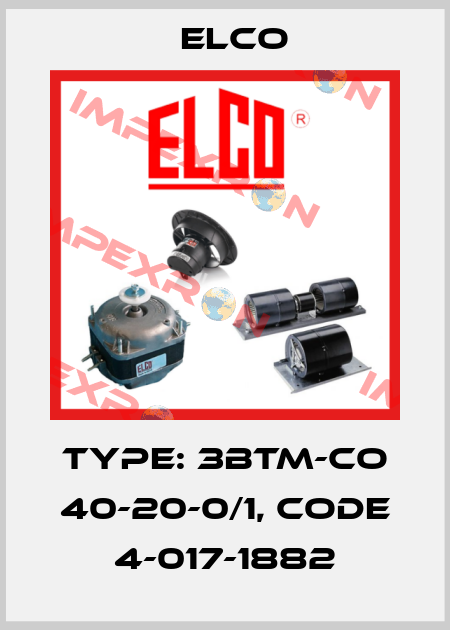 Type: 3BTM-CO 40-20-0/1, Code 4-017-1882 Elco