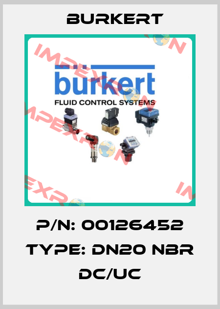 P/N: 00126452 Type: DN20 NBR DC/UC Burkert