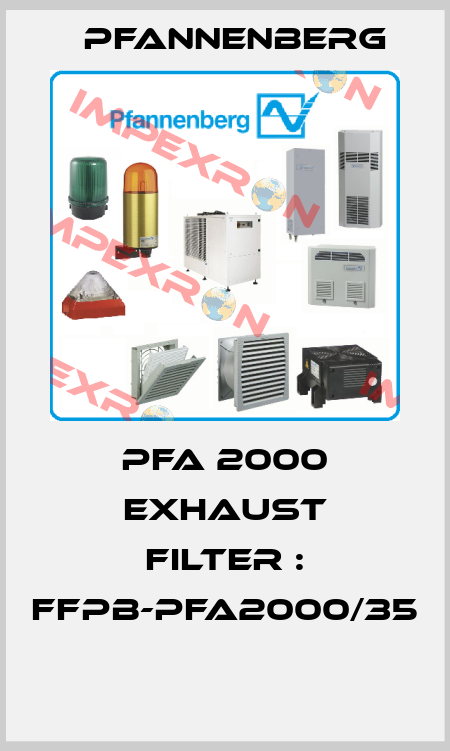 PFA 2000 EXHAUST FILTER : FFPB-PFA2000/35  Pfannenberg