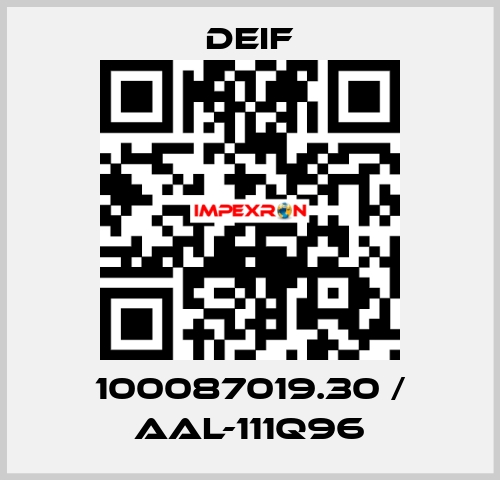 100087019.30 / AAL-111Q96 Deif