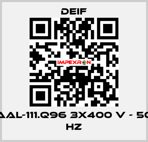 AAL-111.Q96 3x400 V - 50 Hz Deif