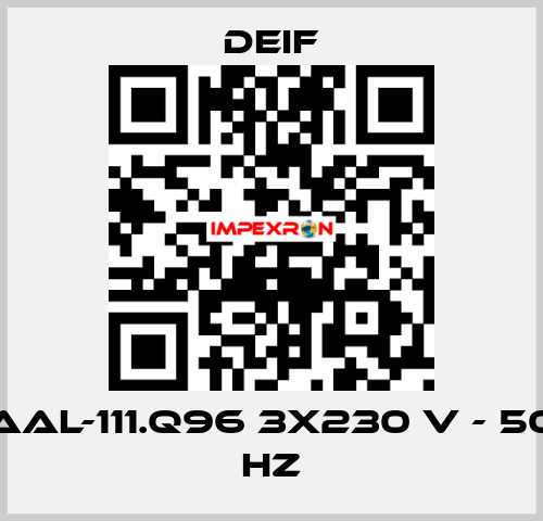 AAL-111.Q96 3x230 V - 50 Hz Deif
