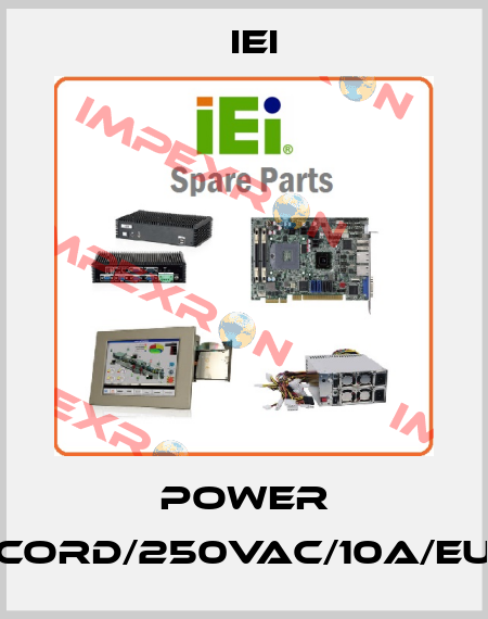 Power Cord/250VAC/10A/EU IEI