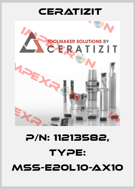 P/N: 11213582, Type: MSS-E20L10-AX10 Ceratizit