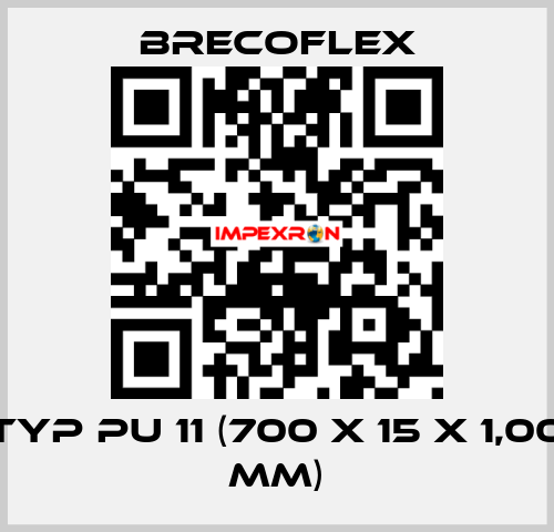 Typ PU 11 (700 x 15 x 1,00 mm) Brecoflex