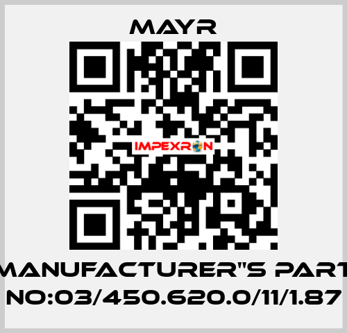 Manufacturer"s Part No:03/450.620.0/11/1.87 Mayr