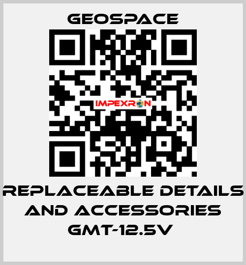 REPLACEABLE DETAILS AND ACCESSORIES GMT-12.5V  GeoSpace