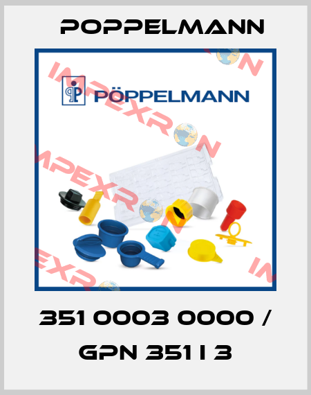 351 0003 0000 / GPN 351 I 3 Poppelmann