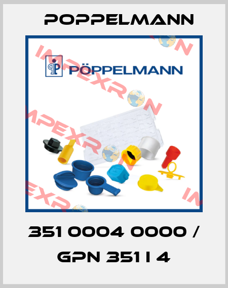 351 0004 0000 / GPN 351 I 4 Poppelmann