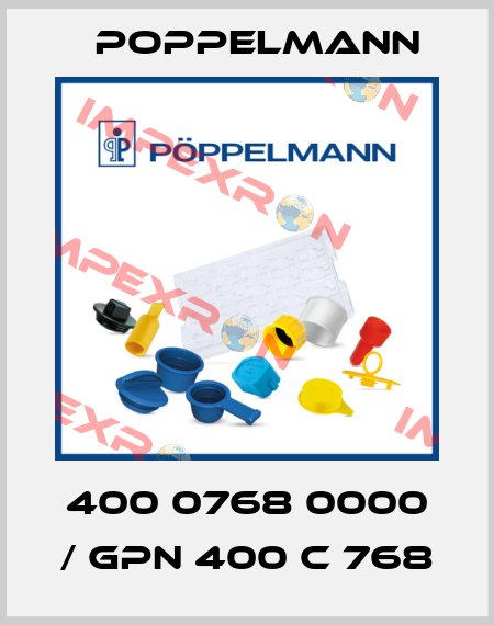 400 0768 0000 / GPN 400 C 768 Poppelmann