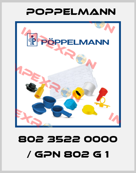 802 3522 0000 / GPN 802 G 1 Poppelmann