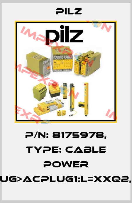 p/n: 8175978, Type: Cable Power DD4plug>ACplug1:L=xxQ2,5BrSK Pilz