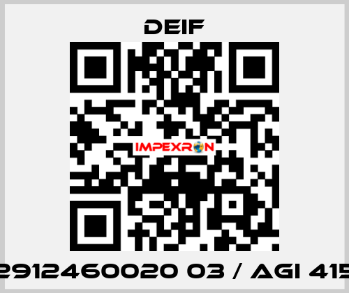 2912460020 03 / AGI 415 Deif