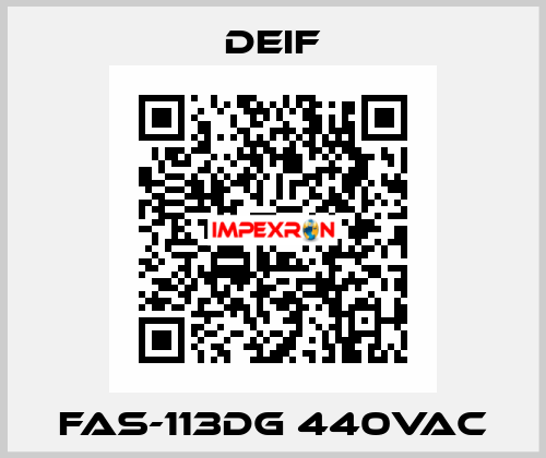 FAS-113DG 440VAC Deif