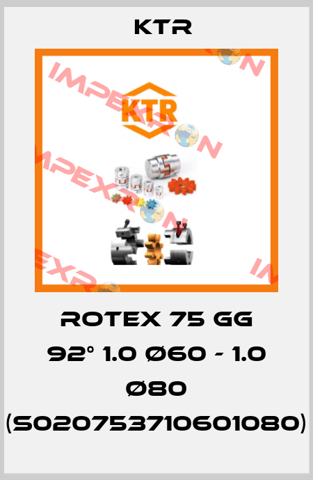 ROTEX 75 GG 92° 1.0 Ø60 - 1.0 Ø80 (S020753710601080) KTR