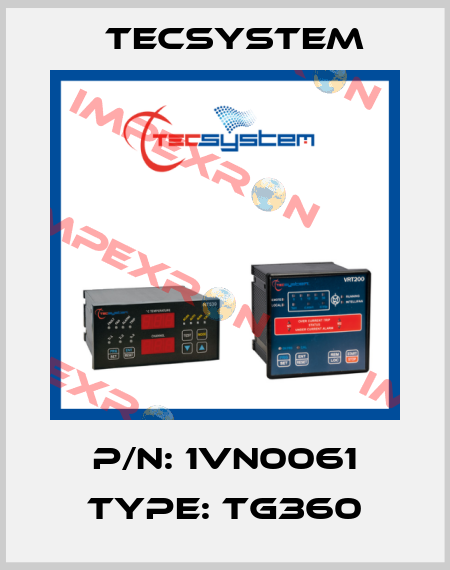P/N: 1VN0061 Type: TG360 Tecsystem