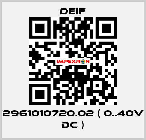 2961010720.02 ( 0..40V DC ) Deif