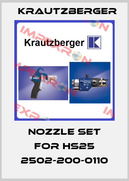 nozzle set for HS25 2502-200-0110 Krautzberger