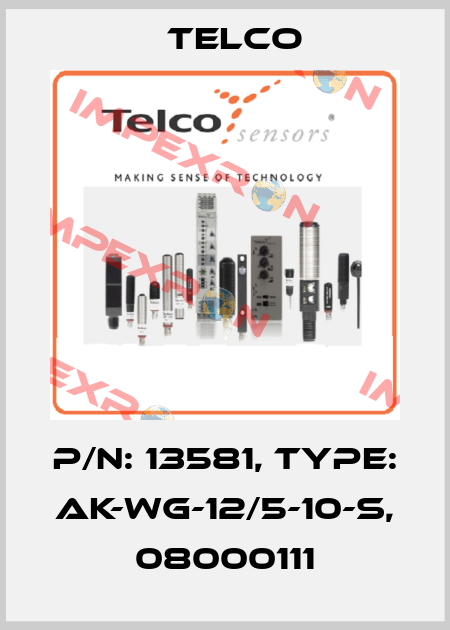 p/n: 13581, Type: AK-WG-12/5-10-S, 08000111 Telco