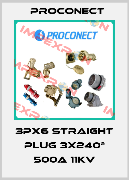 3PX6 STRAIGHT PLUG 3x240² 500A 11KV Proconect