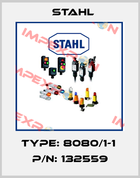 Type: 8080/1-1  P/N: 132559 Stahl