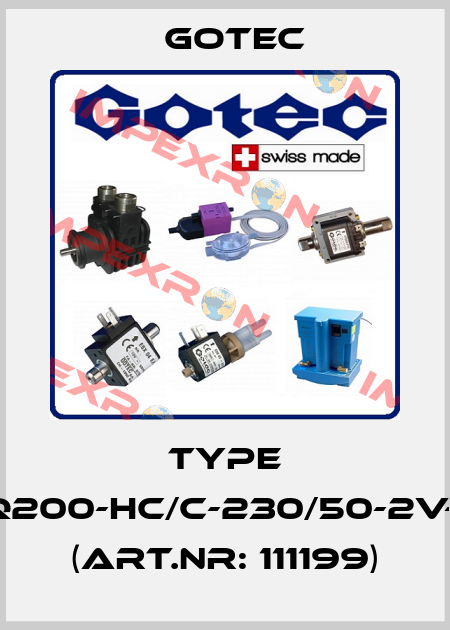 Type EBQ200-HC/C-230/50-2V-DIN (Art.nr: 111199) Gotec