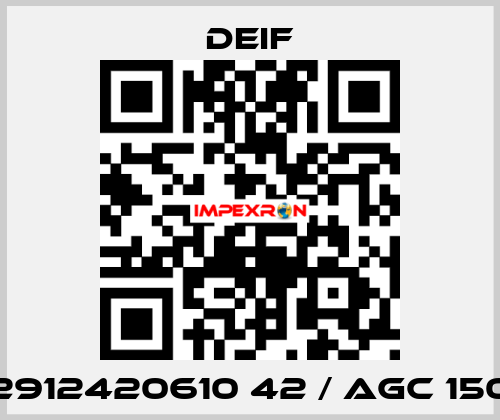 2912420610 42 / AGC 150 Deif