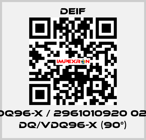 DQ96-x / 2961010920 02, DQ/VDQ96-x (90°) Deif