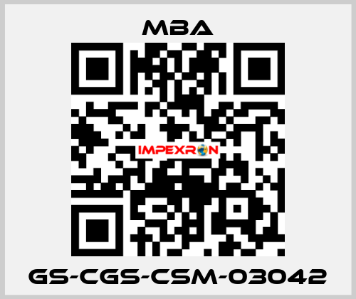 GS-CGS-CSM-03042 MBA